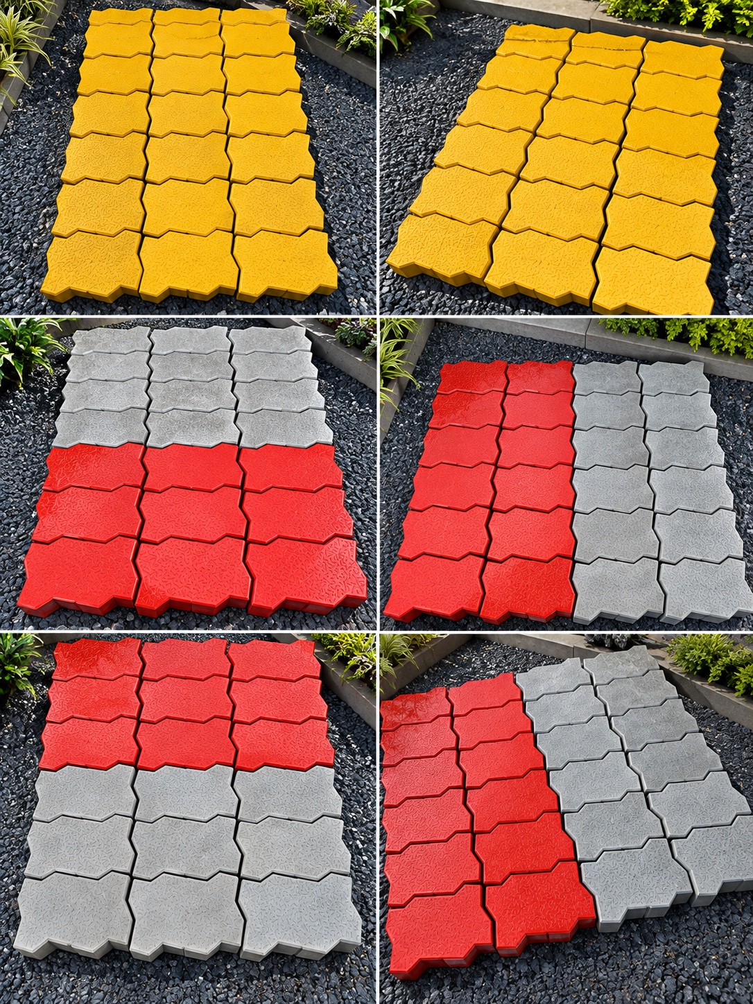 Paver block colour variants