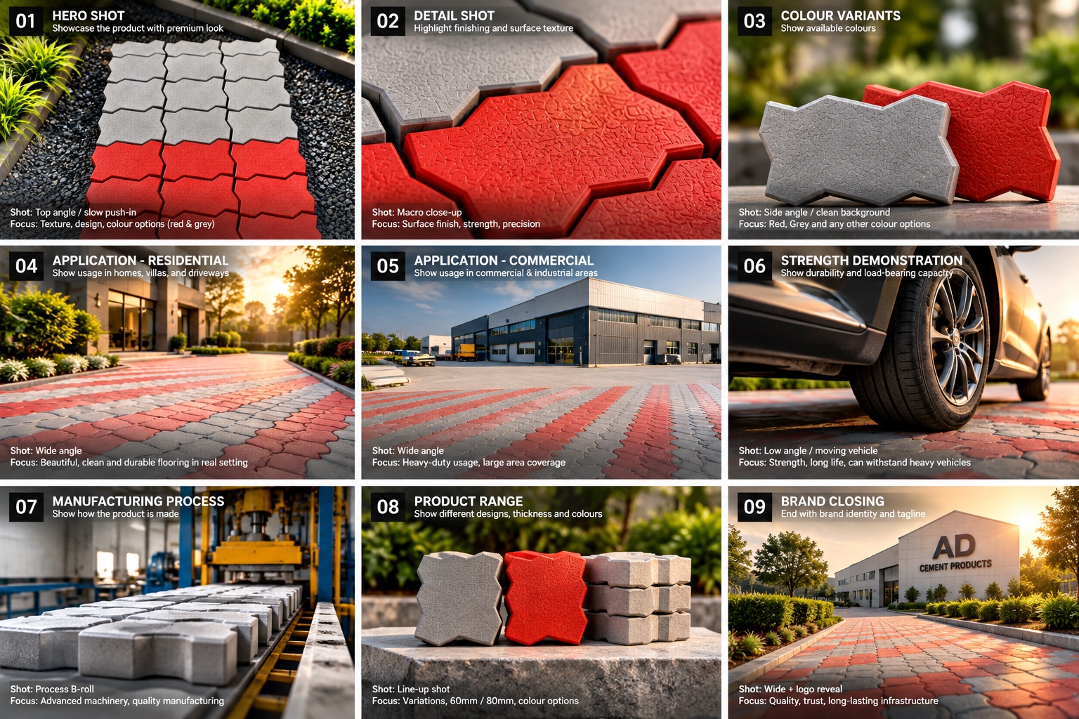 Paver block product showcase